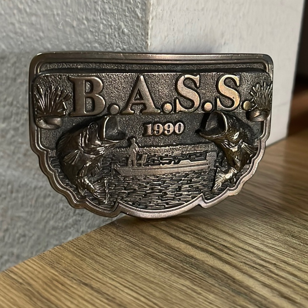 Bass Anglers Sportsman Vintage 1990 Belt Buckle
